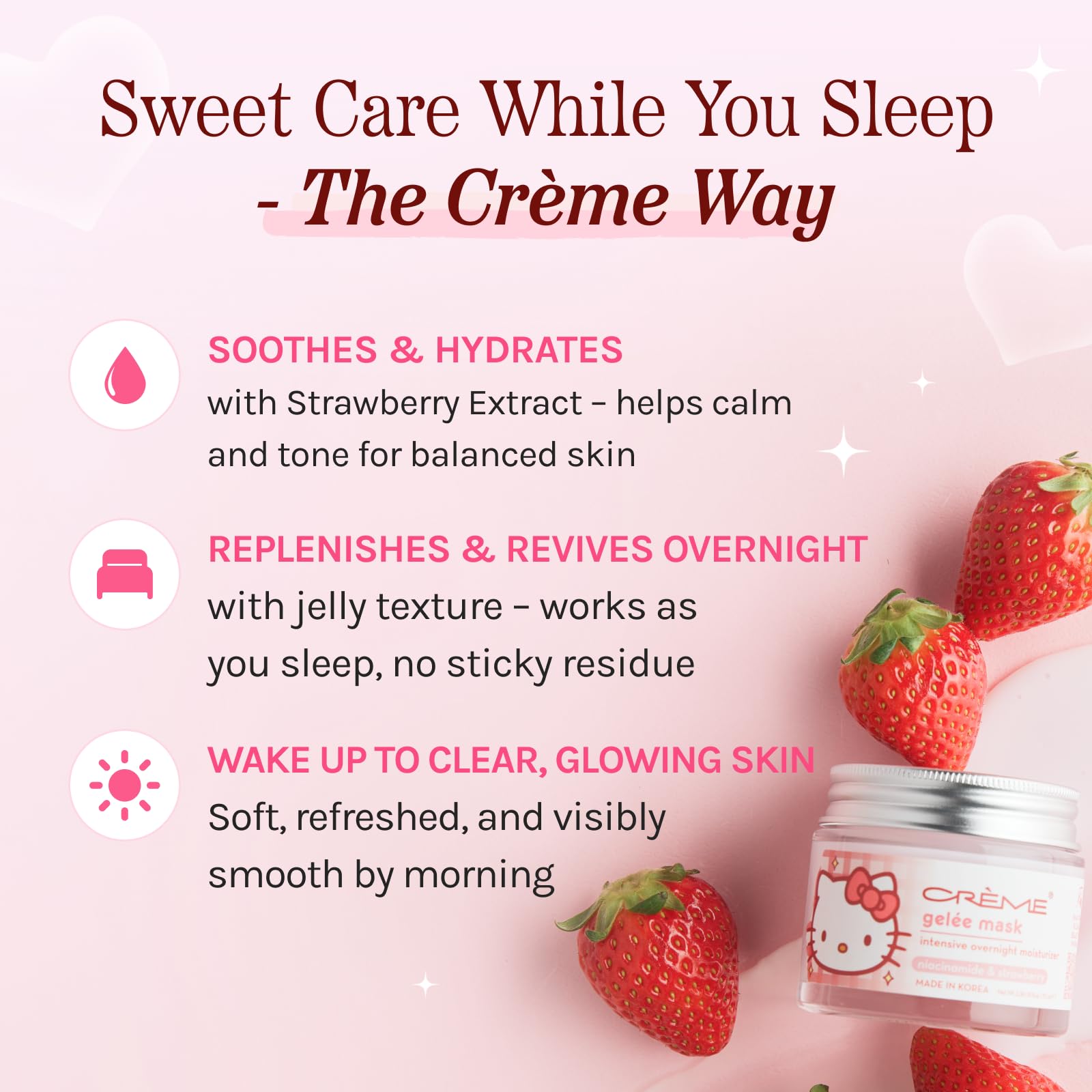 Amazon.com : The Crème Shop Hello Kitty Klean Beauty™ Gelée Mask